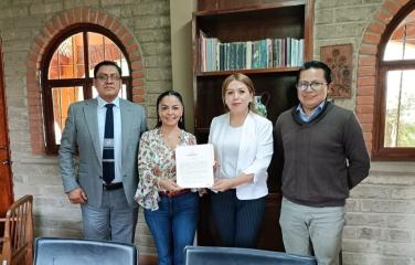 objetivo de sentar las bases para celebrar un convenio de colaboración que coadyuve a optimizar las tareas archivísticas y el resguardo de la memoria histórica de este órgano jurisdiccional.
