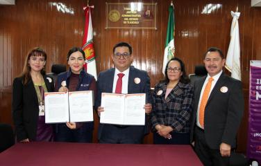 El Tribunal de Justicia Administrativa del Estado de Tlaxcala signó un convenio de colaboración con el Instituto Estatal de la Mujer (IEM)