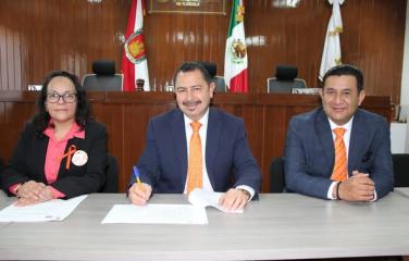 El Magistrado Presidente del Tribunal de Justicia Administrativa del Estado de Tlaxcala, Manuel Vázquez Conchas.