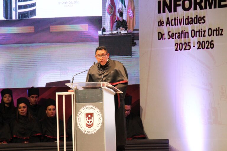 El Magistrado Presidente del Tribunal de Justicia Administrativa del Estado de Tlaxcala, asistió al Cuarto Informe de Actividades 2025-2026 del Rector de la Universidad Autónoma de Tlaxcala…